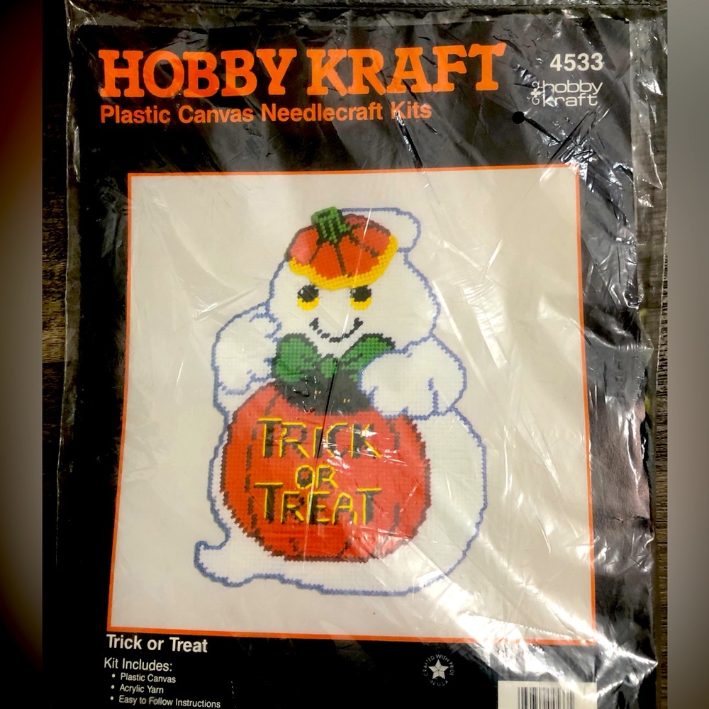 Hobby Kraft‎ Trick Or Treat Halloween Ghost Pumpkin Needlecraft Kit 4533